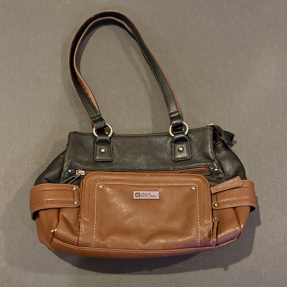 Stone Mountain Black and Brown Shoulder Bag